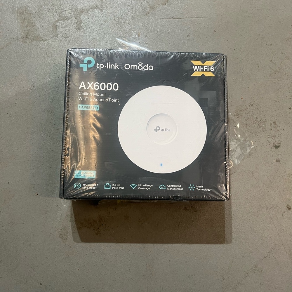 TP-Link Omada AX6000 Black and White Access Point